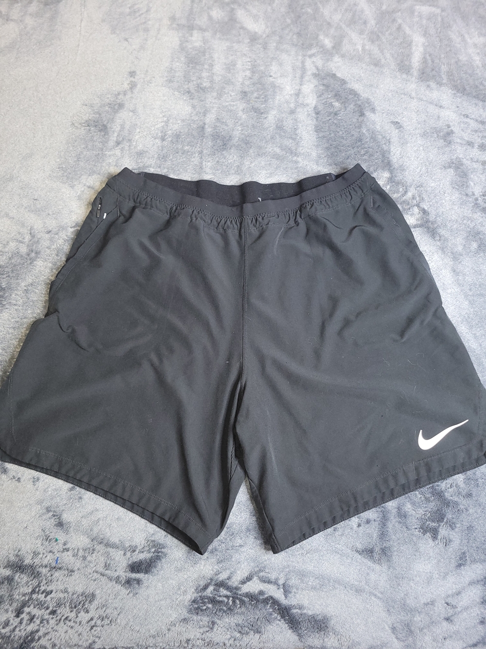 Nike Men’s Black Dri Fit  Training Shorts with White Swoosh